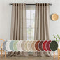 MIULEE Taupe Grey Linen Curtains 52x108 Inches Long 2 Panels by MIULEE