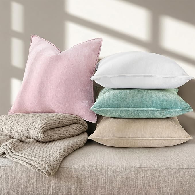 decorUhome Summer Couch Throw Pillow Covers 18x18 Set of 2, Decorative Soft - Image 4