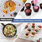 TeamFar Cooling Rack, 16.6” x 11.45” Stainless Steel Wire Baking Rack for Cooking Roasting Grilling, Fit for Oven Pan, Oven & Dishwasher Safe, Non-toxic & Heavy-Duty, 2PCS