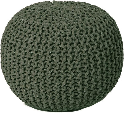 REDEARTH Round Hand Knitted Pouf by REDEARTH