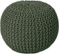 REDEARTH Round Hand Knitted Pouf by REDEARTH
