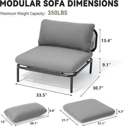 Crestlive Products Outdoor Oversized Loveseat Set, Patio Conversation Sets - Image 7