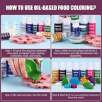 Oil Based Food Coloring for Chocolate - 50ml Incense Purple Upgraded Edible Oil Based Food Dye for Cake Decorating, Baking, Candy Melts, Cookie, Icing Frosting, Fondant, Meringues - 1.69 Fl.Oz Bottles