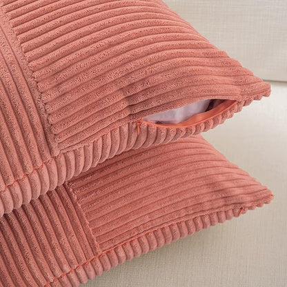 Fancy Homi 2 Packs Coral Long Lumbar Decorative Throw Pillow Covers 12x24 Inch - Image 4