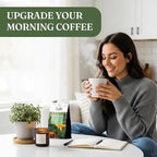 LYFE Organic Instant Mushroom Coffee – Lion’s Mane, Chaga, Cordyceps, Turkey Tail | USA Grown Adaptogenic Mushrooms for Better Energy, Focus, Gut Health, Immunity – 40 Servings