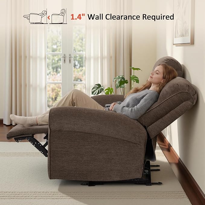 MCombo 78.3" Wall Hugger Power Loveseat Recliner Sofa - Image 4