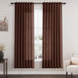 Rustic Brown Linen Curtains 72 Inch Length by Nanspring