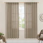Taupe 78 inch Linen Curtains for Living Room 2 Panels, 52 x 78 Inch | Faux by LAMIT