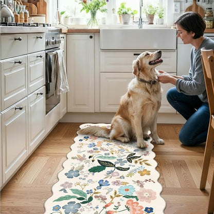 Washable 2x4 Entryway Area Rugs: Vintage Water Resistant Kitchen Rug Non-Slip - Image 4