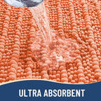 Arotive Luxury Chenille Bathroom Rug Mat, Extra Soft Thick Absorbent Shaggy Bath Rugs, Non-Slip Machine Wash Dry, Plush Bath Mats for Bathroom, Shower and Tub, 44x24, Coral