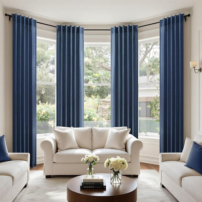 Pitalk Navy Blue Curtains 38 Inch Wide - Image 7