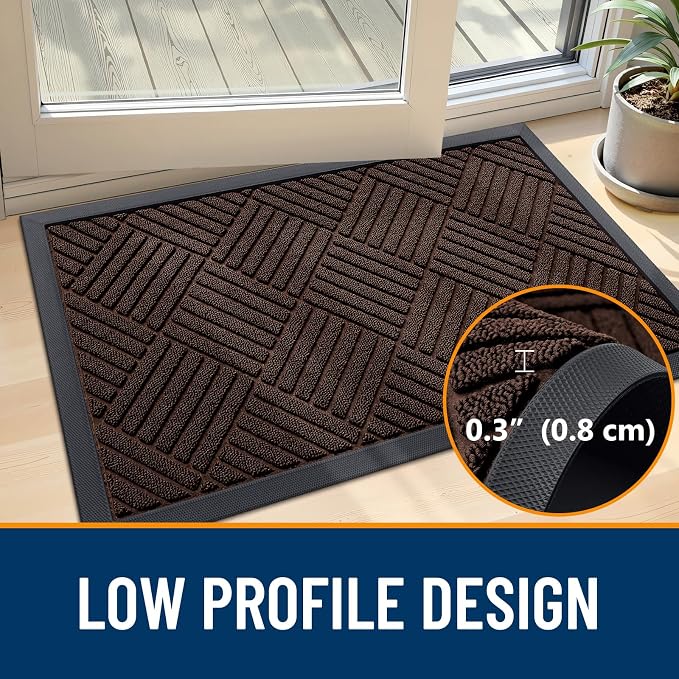 OLANLY Front Door Mat Outside Entrance 71x47, Waterproof Heavy-Duty Doormat | - Image 5