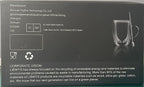 LIBWYS 6 Pack Double Walled Coffee Cups Glasses Mugs, 12oz Espresso Cappuccino Latte Tea Cups with Handle, Heat Resistant Borosilicate Clear Glasses 350ml