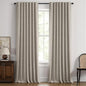 MIULEE 100% Blackout Linen Curtains 42 x 96 Inch Pebble Taupe 2 Panels | by MIULEE