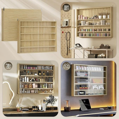 HOMCOM 5-Tier Display Cabinet, Glass Door Cabinet - Image 7