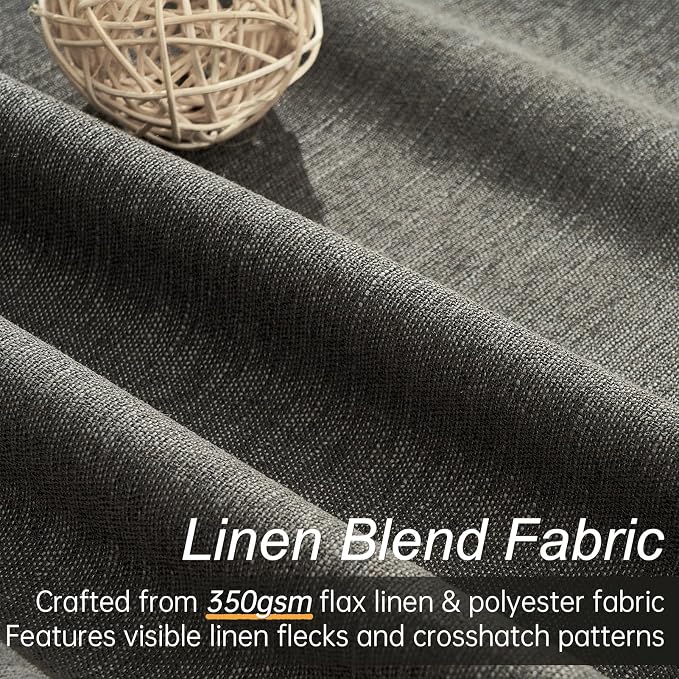 94 Inch Long Gray Blackout Curtains - Image 3