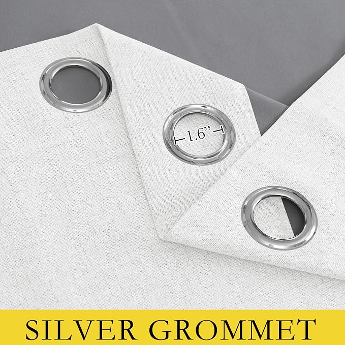 NICETOWN 100% Absolutely Blackout Linen Curtains - Image 6
