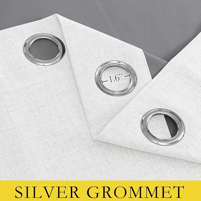 NICETOWN 100% Absolutely Blackout Linen Curtains - Image 6