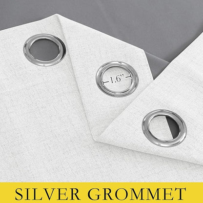 NICETOWN 100% Absolutely Blackout Linen Curtains - Image 7