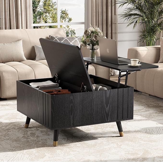 JOINICE Black Lift Top Coffee Table - Image 3