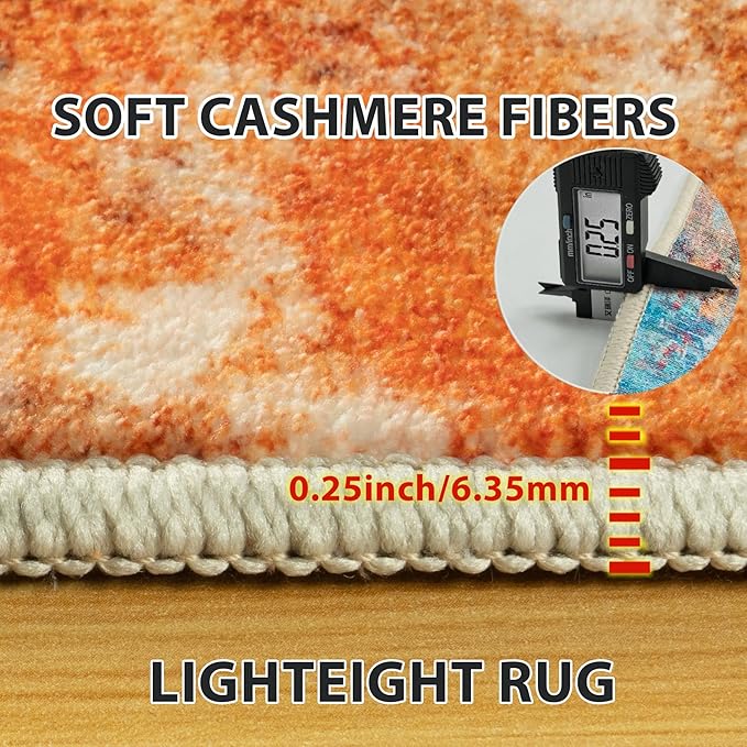 9x12 Area Rugs for Living Room Washable Bedroom Dining Room Colorful | Modern - Image 6