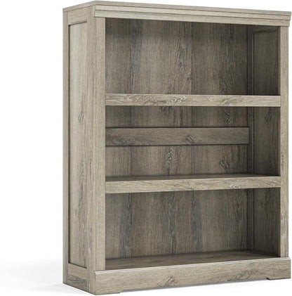 LINSY HOME 3-Tier Bookshelf, Small Wood Display Storage Shelves Farmhouse - Image 8