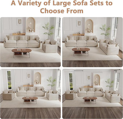 mikibama Modular Sectional Sofa, 111.5 Inch L Shaped Couch Set - Image 7