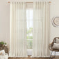 Natural Linen Blended Curtains for Living Room 120 Inch Semi Sheer | Light by LAMIT