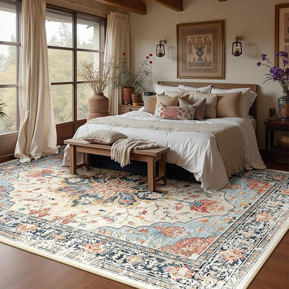RELEANY Washable Area Rug, Large 9'x12', Water Repellent, Pet Friendly - Image 2
