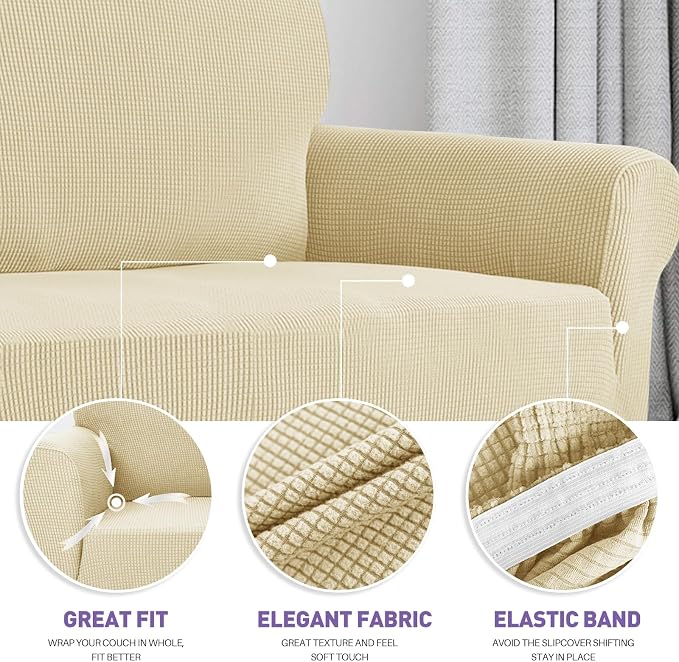 ZNSAYOTX Super Stretch Couch Cover Universal Sofa Covers - Image 3