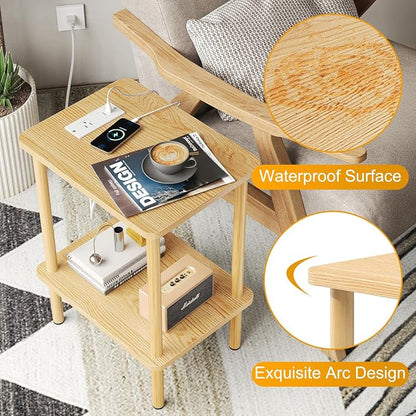 Apicizon 2 Tier End Table Set of 2, Small Side Table - Image 5