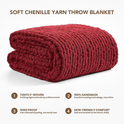 L'AGRATY Chunky Knit Throw Blanket - Image 2