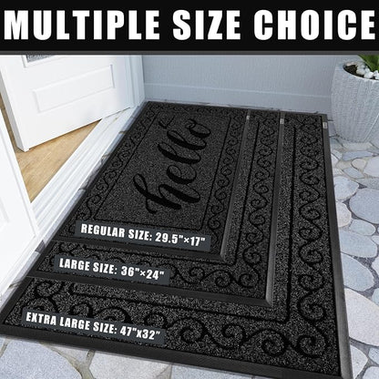 Yimobra Welcome Mats for Front Door 36x24, Heavy Duty Waterproof Outdoor Door - Image 5