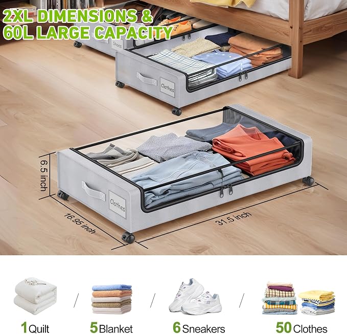 Beborxue Under Bed Storage - Image 2