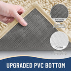Arotive Luxury Chenille Bathroom Rug Mat, Extra Soft Thick Absorbent Shaggy Bath Rugs, Non-Slip Machine Wash Dry, Plush Bath Mats for Bathroom, Shower and Tub, 30x20, Cream Beige