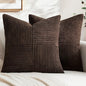 MIULEE Dark Brown Decorative Throw Pillow Covers by MIULEE