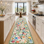 PLHXFR 2.6x14 Washable Runner Rug：Floral Indoor Kitchen Soft Carpet Green | by PLHXFRSoftAreaRugs