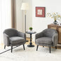VINGLI 30.3" Wide Modern Barrel Accent Armchairs Set of 2 by VINGLI