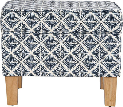HomePop Home Decor |Upholstered Modern Rectangular Storage Ottoman | Hinged Lid by HomePop