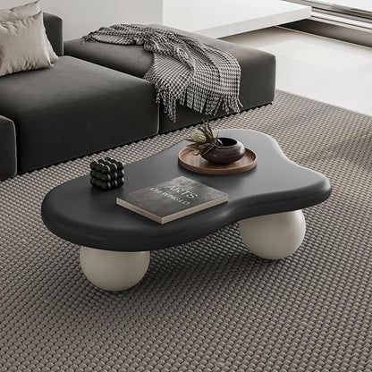 40” Cloud Coffee Table with 3 Ball Legs, Modern Irregular Center Table - Image 3