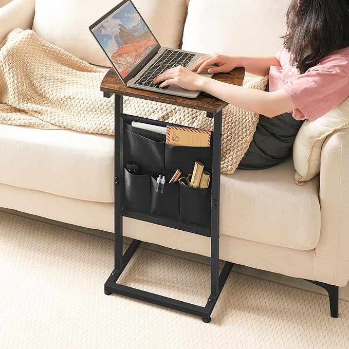 HOOBRO C Shaped End Table, 28.3" Side Table - Image 6