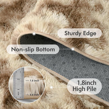 8x10 Ft Extra Large Shag Rugs for Living Room, Tie Dyed Ultra Soft Fluffy Furry - Image 5