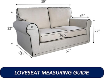 PureFit Stretch Loveseat Covers Fleece Couch Covers - Image 6