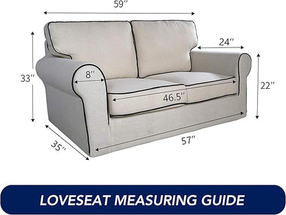 PureFit Stretch Loveseat Covers Fleece Couch Covers - Image 6