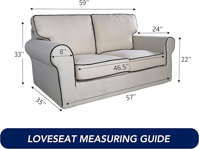 PureFit Stretch Loveseat Covers Fleece Couch Covers - Image 6