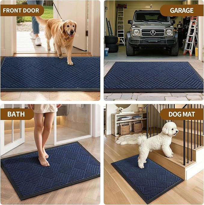 Front Door Mat, Heavy Duty Waterproof Doormat 35.5"x24", Stain Fade Resistant - Image 9