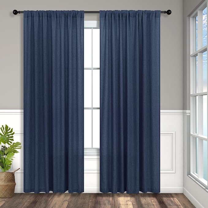 Pitalk Navy Curtains 54 Inch Length - Image 9