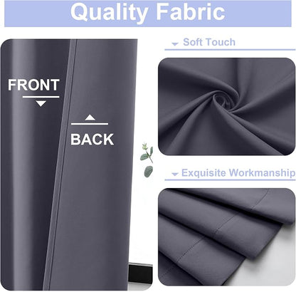 Simplebrand Ava Grey Blackout Curtains - Image 3