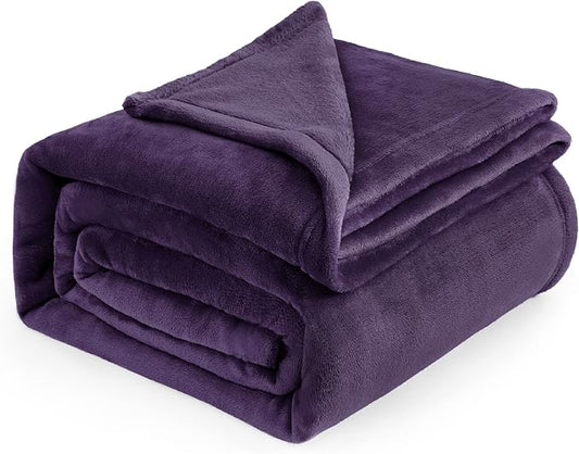 Bedsure GentleSoft Fleece Blankets Queen Size Purple by Unknown