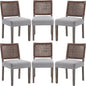 LZAREAL Farmhouse Dining Chairs Set of 6 Linen Fabric Upholstered Accent Side by LZAREALBetterRoomForRealLiving
